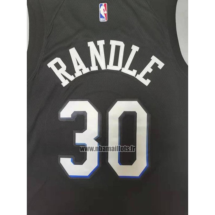 Maillot New York Knicks Julius Randl NO 30 Ville 2020-21 Noir